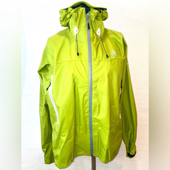 Mountain Equipment Paclite Gore Tex Green Hooded Full Zip Jacket sz Large NWT